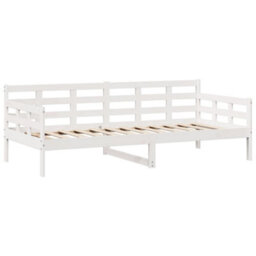 Berkfield Daybed With Drawers Without Mattress White 90X200 Cm Solid Wood - thumbnail 7