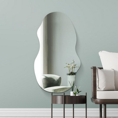 "Mirroroutlet  Lacuna - Frameless Pond Wall Mirror 47"" X 21"" (120Cm X 54Cm)" - image 1