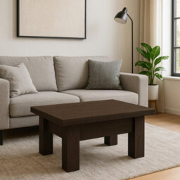 Eryk Modern Extendable Coffee Table Adjustable 100 To 200 Cm Design With Abs Edges In Dark Ash Finish - thumbnail 2