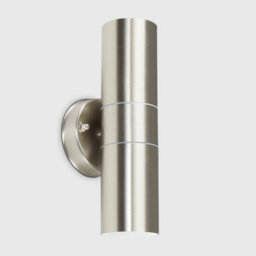 Valuelights Up Down Silver Stainless Steel Outdoor Security Wall Light - thumbnail 4