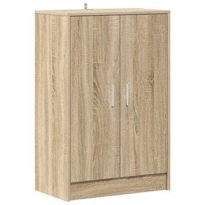 Berkfield Modern Shoe Cabinet Sonoma Oak 60X35X92 Cm Engineered Wood