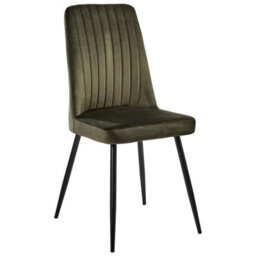 Beliani Set Of 4 Dining Chairs Kirby Velvet Dark Green - thumbnail 4