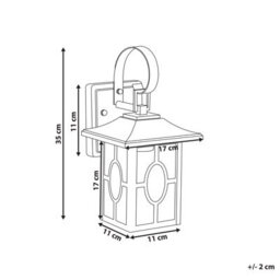 Beliani Outdoor Wall Light Shaggie Brown - thumbnail 3