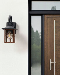 Beliani Outdoor Wall Light Shaggie Brown - thumbnail 4