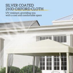Outsunny 2.97 X 2.97M Gazebo Canopy Pop Up Tent Mesh Screen Garden Shade Mesh - thumbnail 5