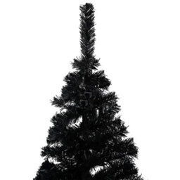 Berkfield Artificial Christmas Tree With Stand Black 180 Cm Pvc - thumbnail 2