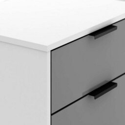 Seconique Madrid 5 Drawer Chest Of Drawers In Grey And White Gloss Finish - thumbnail 6