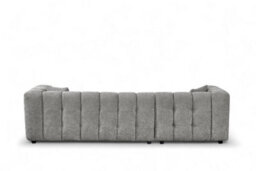 Large Tufted Chenille L Shaped Grey Corner Sofa Lugano With Left Hand Chaise - Room Delivery - thumbnail 5