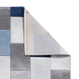 Grey/blue Geometric Modern Machine Made Easy To Clean Rug For Living Room Bedroom And Dining Room-200Cm X 290Cm - thumbnail 7