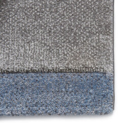 Grey/blue Geometric Modern Machine Made Easy To Clean Rug For Living Room Bedroom And Dining Room-200Cm X 290Cm - thumbnail 4