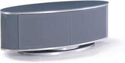 "Mda Designs Luna Grey Oval Cabinet With Grey Profiles And Grey Beamthru Glass Doors Suitable For Flat Screen Tvs Up To 50""" - thumbnail 6