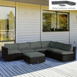 Outsunny Replacement Cushions For Outdoor Furniture Garden Seat Cushion Pad - thumbnail 1
