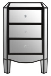 Orsina Glamorous Design 3 Drawer Mirrored Chest, Mirrored Surfaces Sturdy Chest,  Ample Storage Chest Of Drawers - thumbnail 1