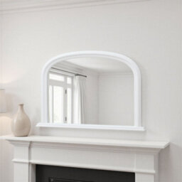 Yearn Overmantle Arched Contemporary Mirror White 112(W)X77Cm(H) - thumbnail 3