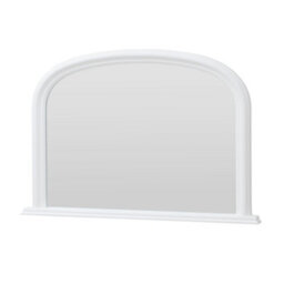 Yearn Overmantle Arched Contemporary Mirror White 112(W)X77Cm(H) - thumbnail 2
