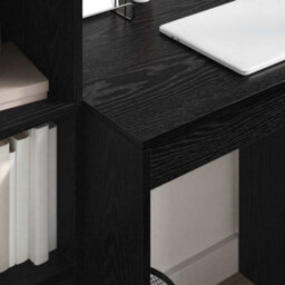 Berkfield Modern Writing Desk Black Oak Engineered Wood 70 X 50 X 76 Cm Durable - thumbnail 4
