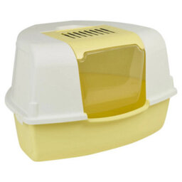 Urbn-Living Urbnliving Yellow Large Cat Corner Litter Tray Hooded Deep Cover Toilet Flap Box With Filter & Scoop - thumbnail 6