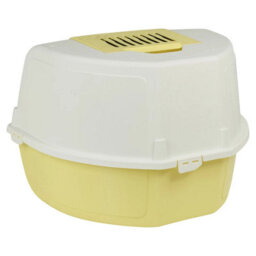 Urbn-Living Urbnliving Yellow Large Cat Corner Litter Tray Hooded Deep Cover Toilet Flap Box With Filter & Scoop - thumbnail 7