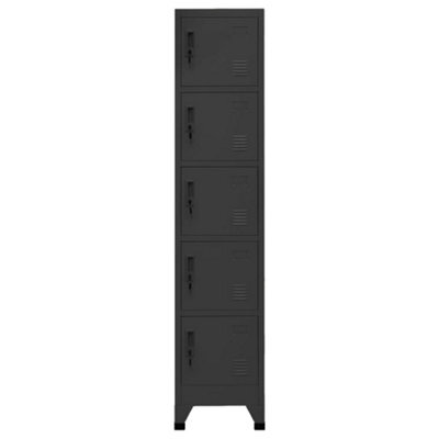Berkfield Modern Locker Cabinet Anthracite 38X40X180 Cm Steel - image 1