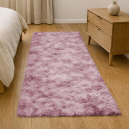 Aspire Homeware Non-Slip Tie Dye Pink Shaggy Rug Soft Fluffy, Medium Hallways Runner, (L)150Cm X (W)80Cm - thumbnail 6