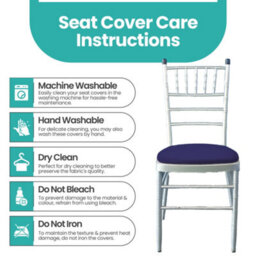 Neel Blue Dark Purple Spandex Chair Pad Cover - Pack Of 10 - thumbnail 3