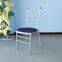 Neel Blue Dark Purple Spandex Chair Pad Cover - Pack Of 10 - thumbnail 1