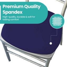 Neel Blue Dark Purple Spandex Chair Pad Cover - Pack Of 10 - thumbnail 4