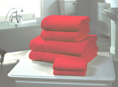 Rapport Home Chatsworth Pure Cotton Bath Towel Ruby