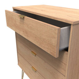Honshu 4 Drawer Chest Of Drawers In Nebraska Oak (Ready Assembled) - thumbnail 5
