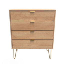 Honshu 4 Drawer Chest Of Drawers In Nebraska Oak (Ready Assembled) - thumbnail 1