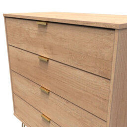 Honshu 4 Drawer Chest Of Drawers In Nebraska Oak (Ready Assembled) - thumbnail 4