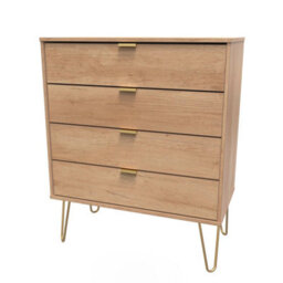 Honshu 4 Drawer Chest Of Drawers In Nebraska Oak (Ready Assembled) - thumbnail 3