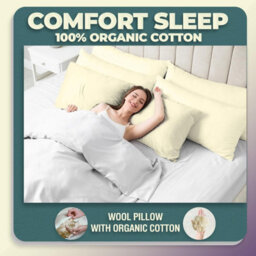 Nod Off Wool Pillow Breathable Pack Of 2 Pillows For Neck And Shoulder Pain Adjustable Anti-Allergy Perfect For Back & Side Sleeper - thumbnail 3