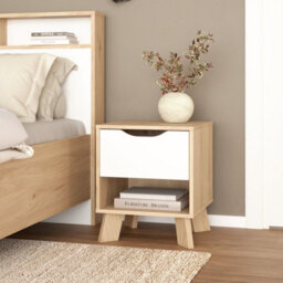 Furniture To Go Ikast Nightstand 1 Drawer In Jackson Hickory And White - thumbnail 9