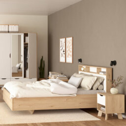 Furniture To Go Ikast Nightstand 1 Drawer In Jackson Hickory And White - thumbnail 8