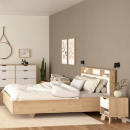 Furniture To Go Ikast Nightstand 1 Drawer In Jackson Hickory And White - thumbnail 7
