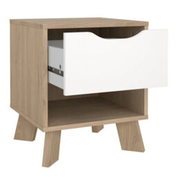 Furniture To Go Ikast Nightstand 1 Drawer In Jackson Hickory And White - thumbnail 6