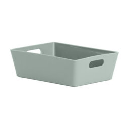 Wham Studio Gloss Light Green Plastic Nestable Storage Basket (H)5Cm (W)12Cm (D)12Cm - thumbnail 1
