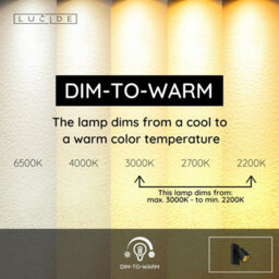 Lucide Turnon Modern Wall Spotlight - Led Dim To Warm - Gu10 - 1X5W 2200K/3000K - Black - thumbnail 8