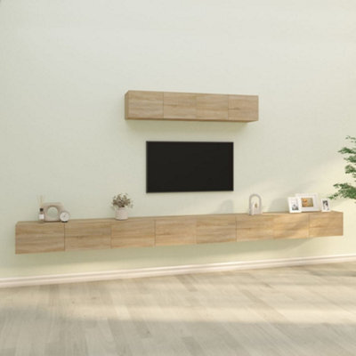 Berkfield 4 Piece Tv Cabinet Set Sonoma Oak Engineered Wood - image 1