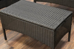 Sh&g Alnwick Garden Furniture Set - 4 Piece Table & Chairs - Grey Rattan & Steel - Indoor & Outdoor - Signature Homes And Gardens - thumbnail 6