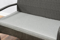 Sh&g Alnwick Garden Furniture Set - 4 Piece Table & Chairs - Grey Rattan & Steel - Indoor & Outdoor - Signature Homes And Gardens - thumbnail 4
