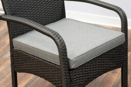 Sh&g Alnwick Garden Furniture Set - 4 Piece Table & Chairs - Grey Rattan & Steel - Indoor & Outdoor - Signature Homes And Gardens - thumbnail 5