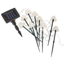 Pluto Packaging Solar Mushroom Pathway Stake Lights Warm White Pearl Cap Garden Lights - thumbnail 3