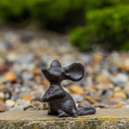 Woodside Cast Iron Mouse Sculpture Indoor/outdoor Home/garden Ornaments, 2 Pack - thumbnail 4