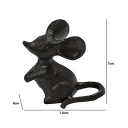 Woodside Cast Iron Mouse Sculpture Indoor/outdoor Home/garden Ornaments, 2 Pack - thumbnail 7
