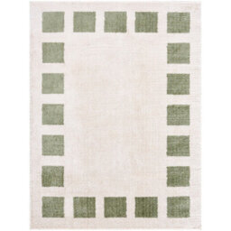 Livabliss Fossay Shaggy-Washable Beige Green Modern Hig Pile Living Bedroom Rug 120 X 170 Cm Easy Care, Non Shedding - thumbnail 1