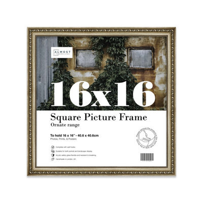 16X16 Champaign Ornate Picture Frame (40.6 X 40.6Cm) Poster, Photo, Artwork, Gallery Wall Or Print