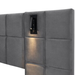 Abrihome 6Ft Super King Grey Velvet Hydraulic Storage Bed With Led Headboard & Usb Charging - 180X200Cm Upholstered Bed Frame, No Mattress - thumbnail 9