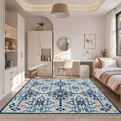Moonlight Bedding Living Room Rugs Washable Area Rugs Non-Slip Low Pile Printed Rugs (Luna, 160X230Cm) - image 1